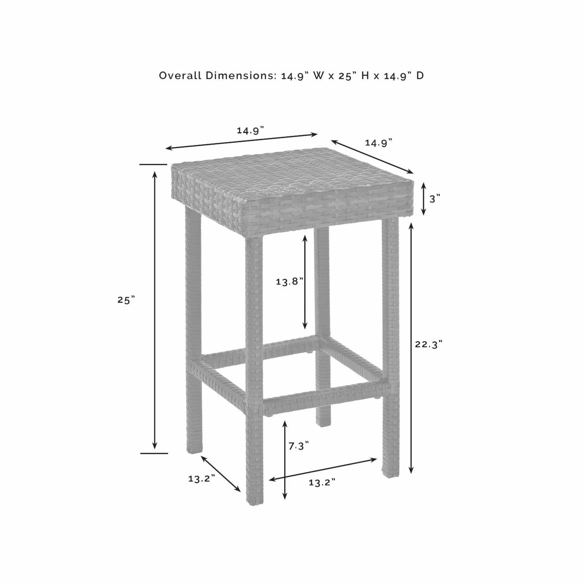 Metal Counter Stool in Brown (Set of 2) K88591
