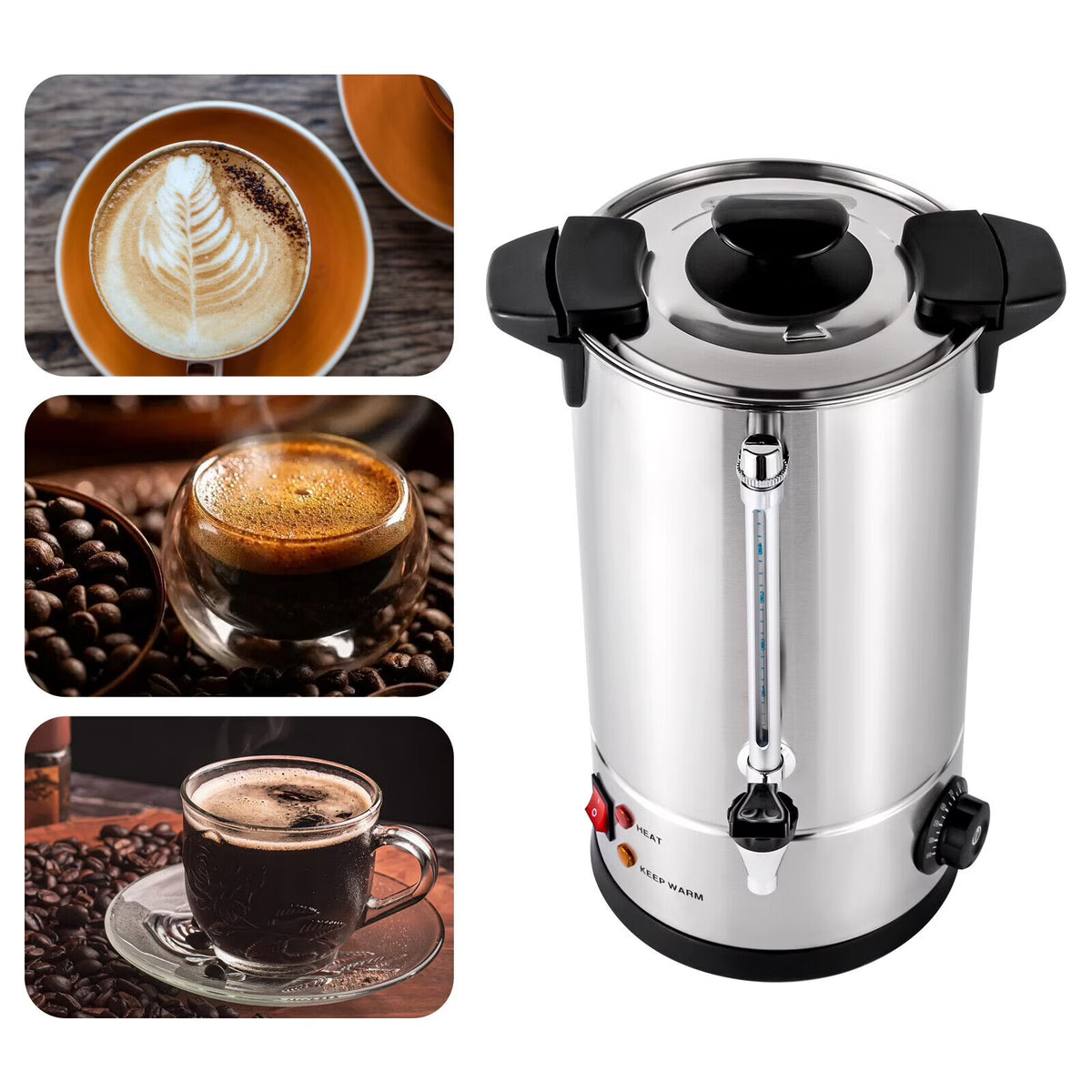 Stainless Steel 10 Litre Hot Water Boiler Urn 1000W W18990