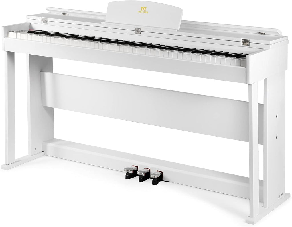 Black 88 Key Weighted Hammer Action Digital Piano with Dual Stereo Speakers, 3 Pedals, Furniture Stand L30735