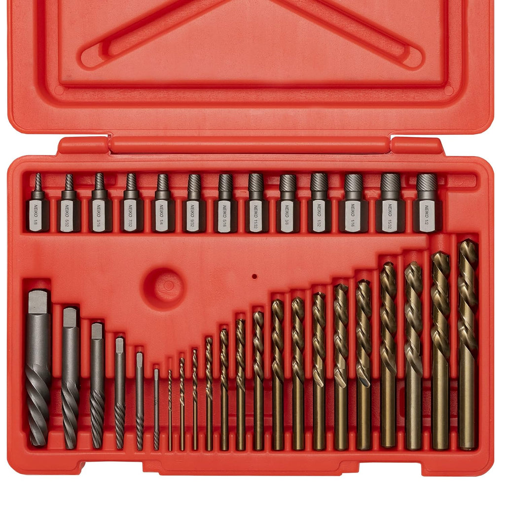 35 Pieces Screw Extractor Set with Left Hand Drill Bits E41479