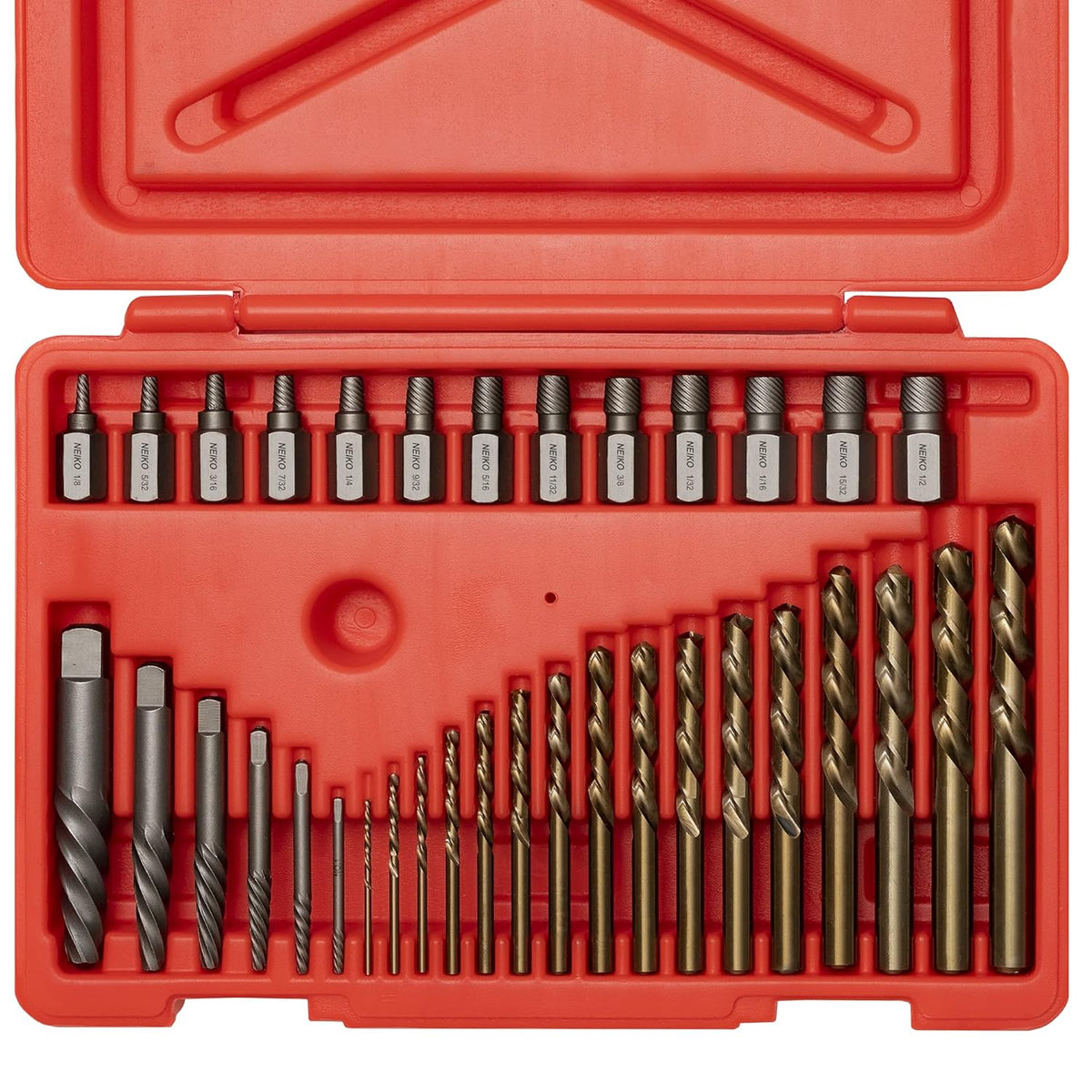 35 Pieces Screw Extractor Set with Left Hand Drill Bits E41479