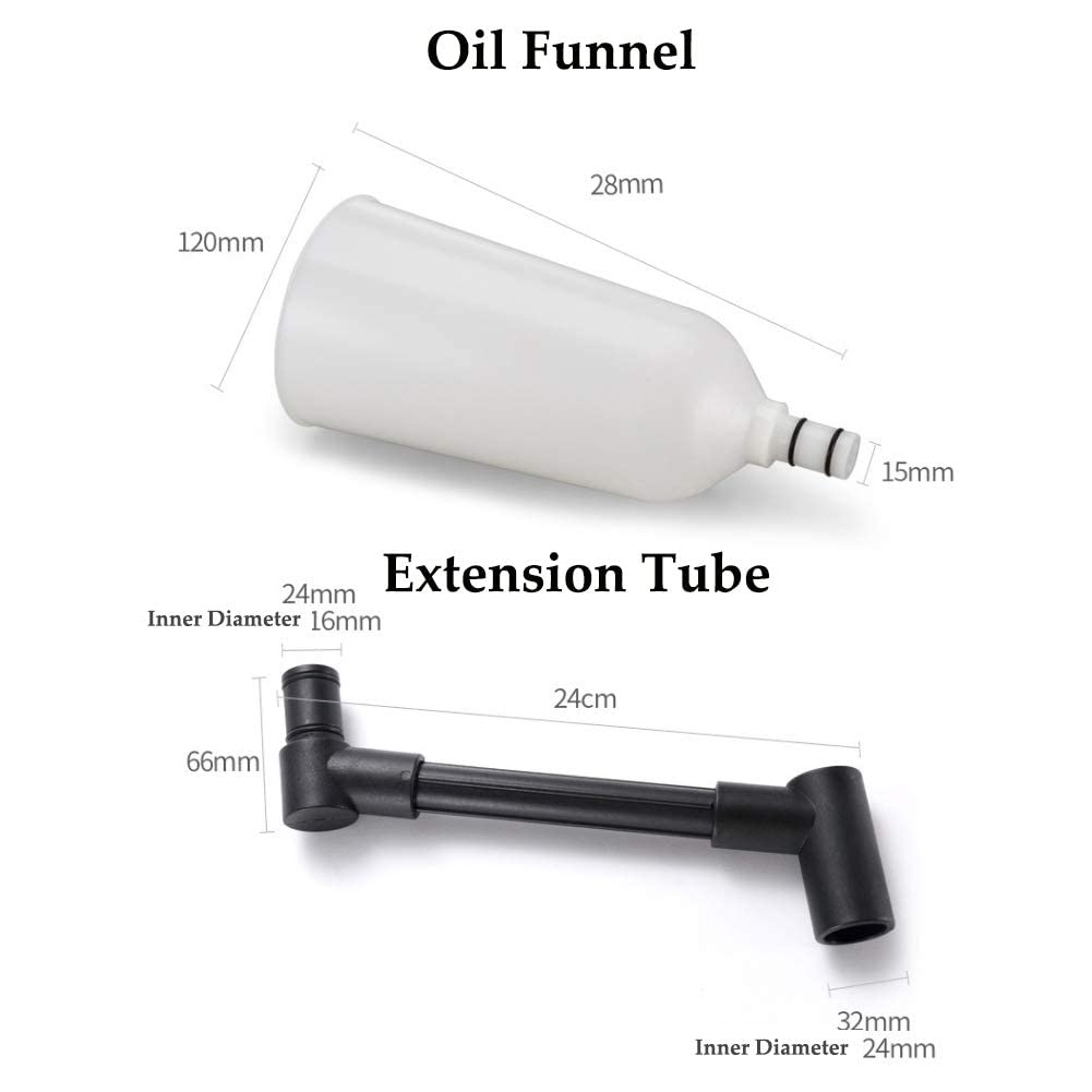 Oil Funnel Set 10Pcs Universal Car Engine Oil Funnel Adaptor Kit with Swivel Offset Extension Tube Pack of 2 K9206