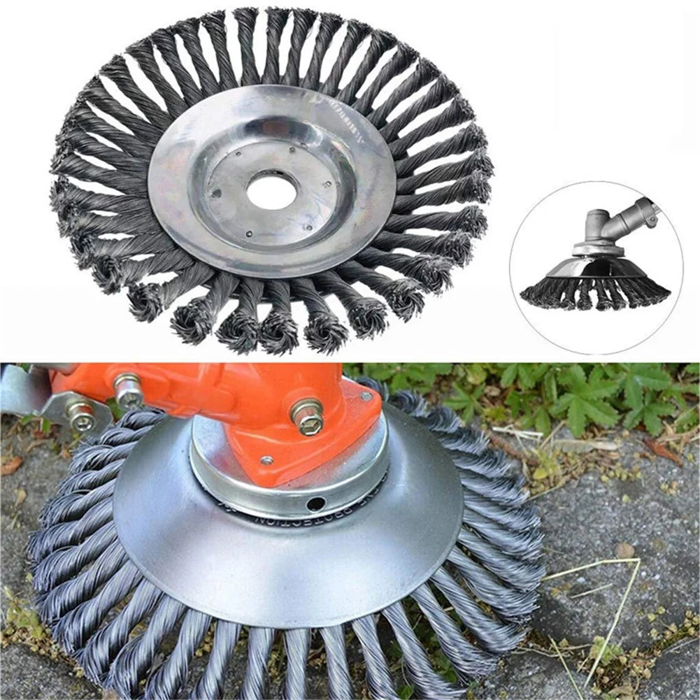 8 Inches Steel Wire Wheel Garden Lawn Mower Trimmer Head C785797