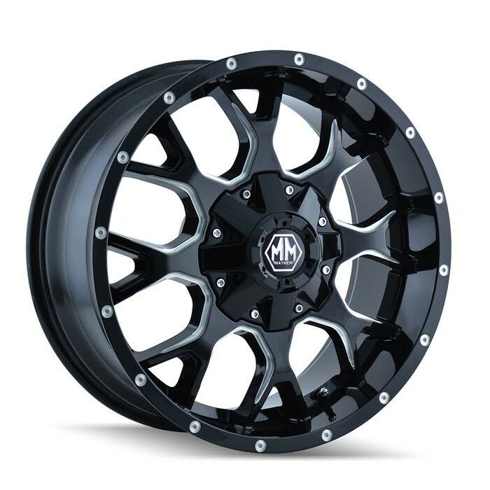 20x10 Black/Milled Spoke Wheel Z80976