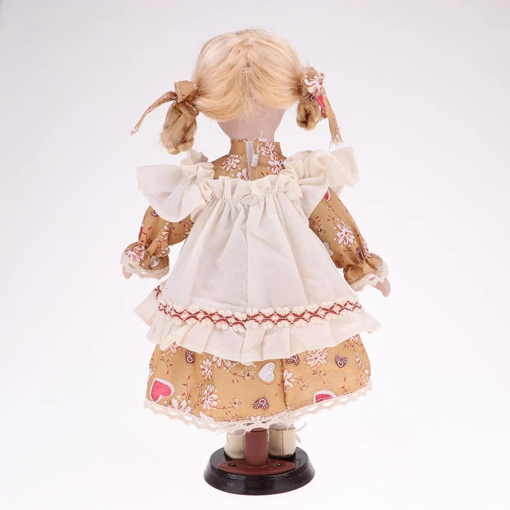 30cm Porcelain Doll Figure with Stand O66501