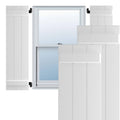 White Composite Board-n-Batten Shutters (Per Pair) B541