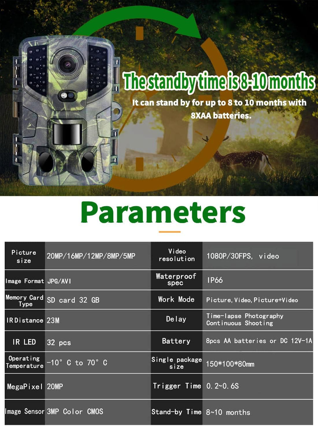 20MP Waterproof Game Camera with Night Vision, Pack of 2 K7782