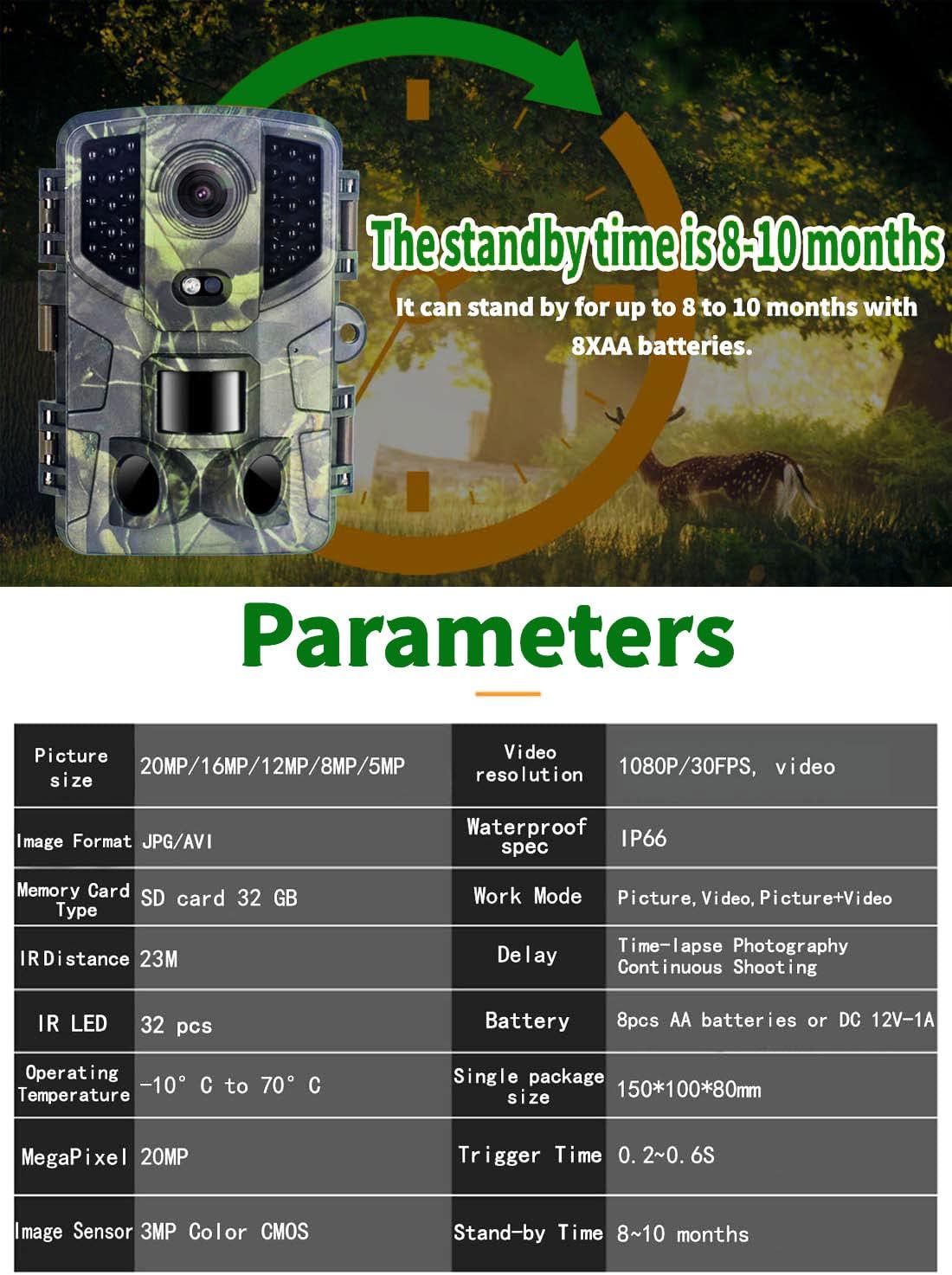 20MP Waterproof Game Camera with Night Vision, Pack of 2 K7782