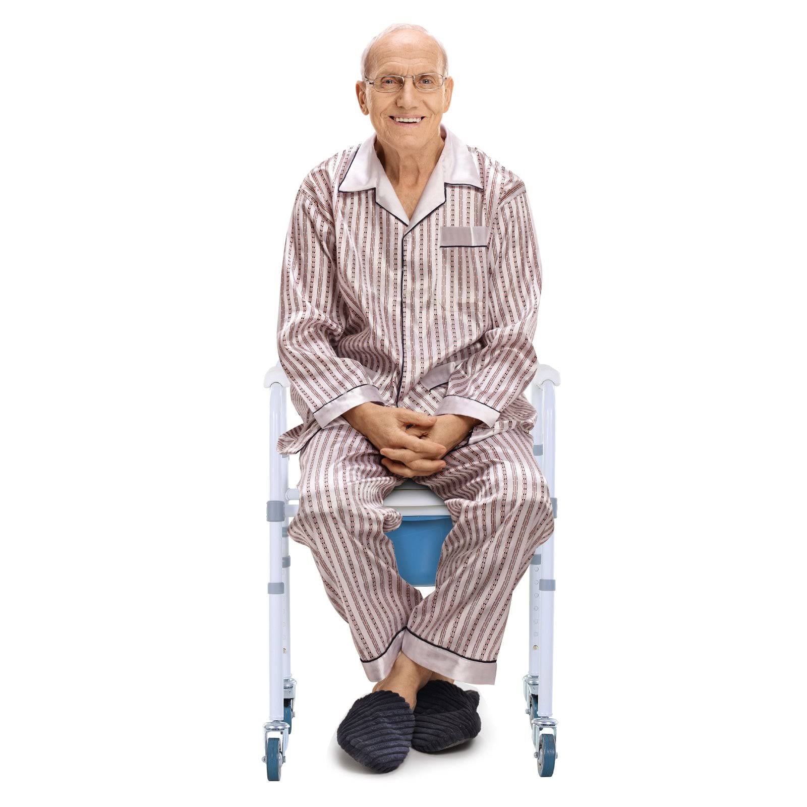 Mobility Assist Commode Shower Transport Medical Rolling Chair K784197