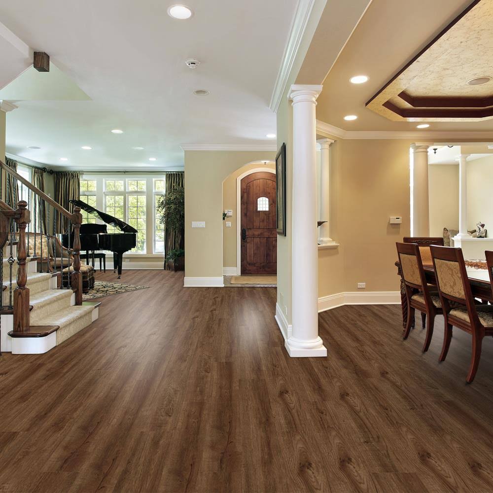 Embossed Vinyl Flooring, American Oak, Brown N468