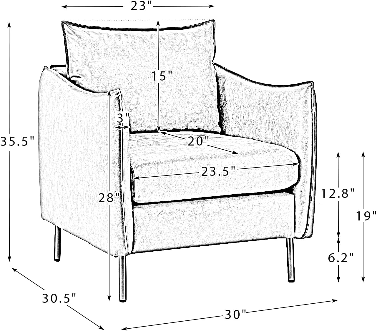 Grey Faux Leather Armchair Set Of 2 with Moveable Cushion X40583