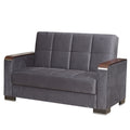 Gray Microfiber Loveseat F824