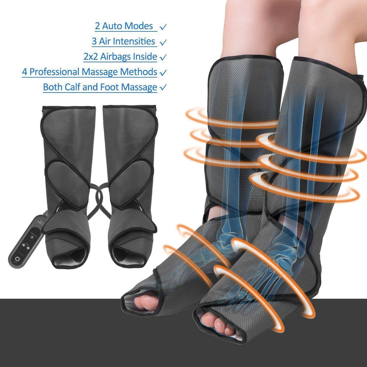 Leg Air Massager for Foot and Calf Circulation Massage with Handheld 3 T357156