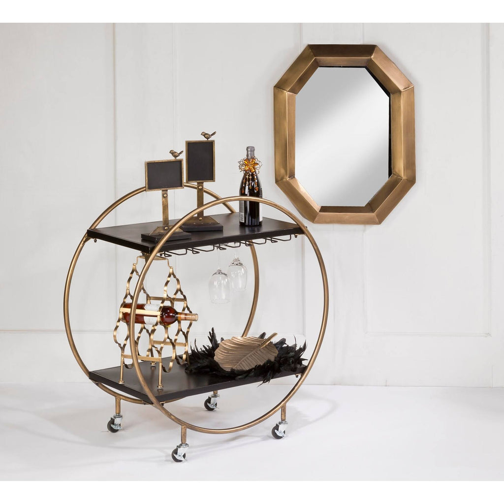Black Rolling Bar Cart O213645
