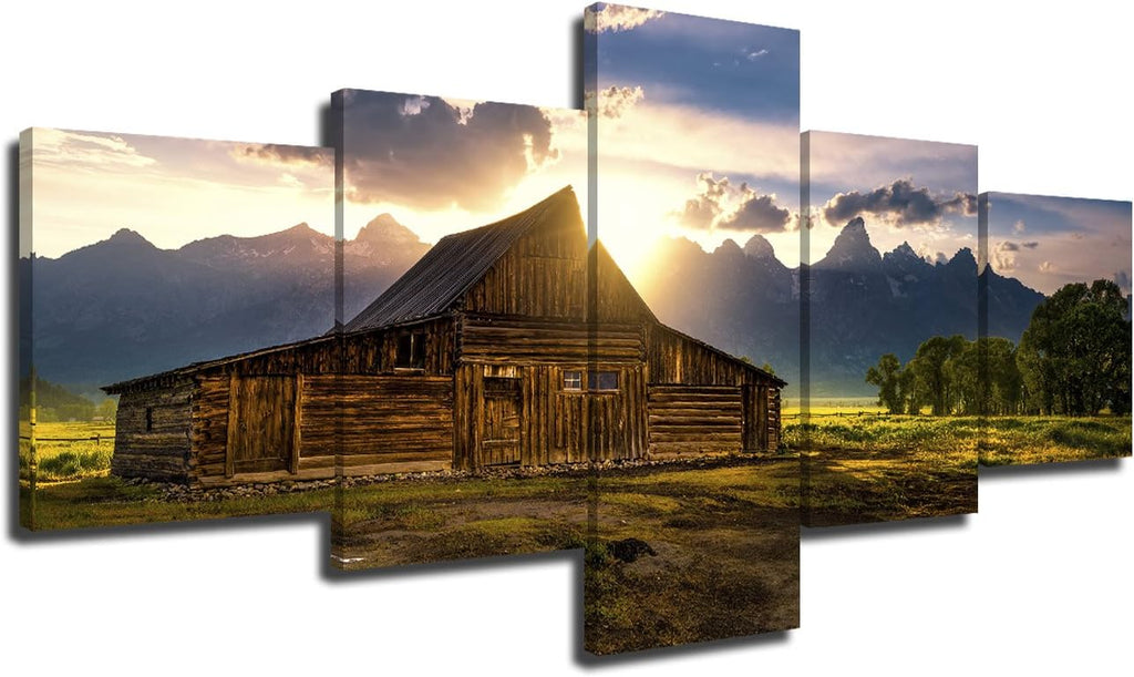 5 Piece Framed Canvas Landscape Art (60''Wx32''H) K474001