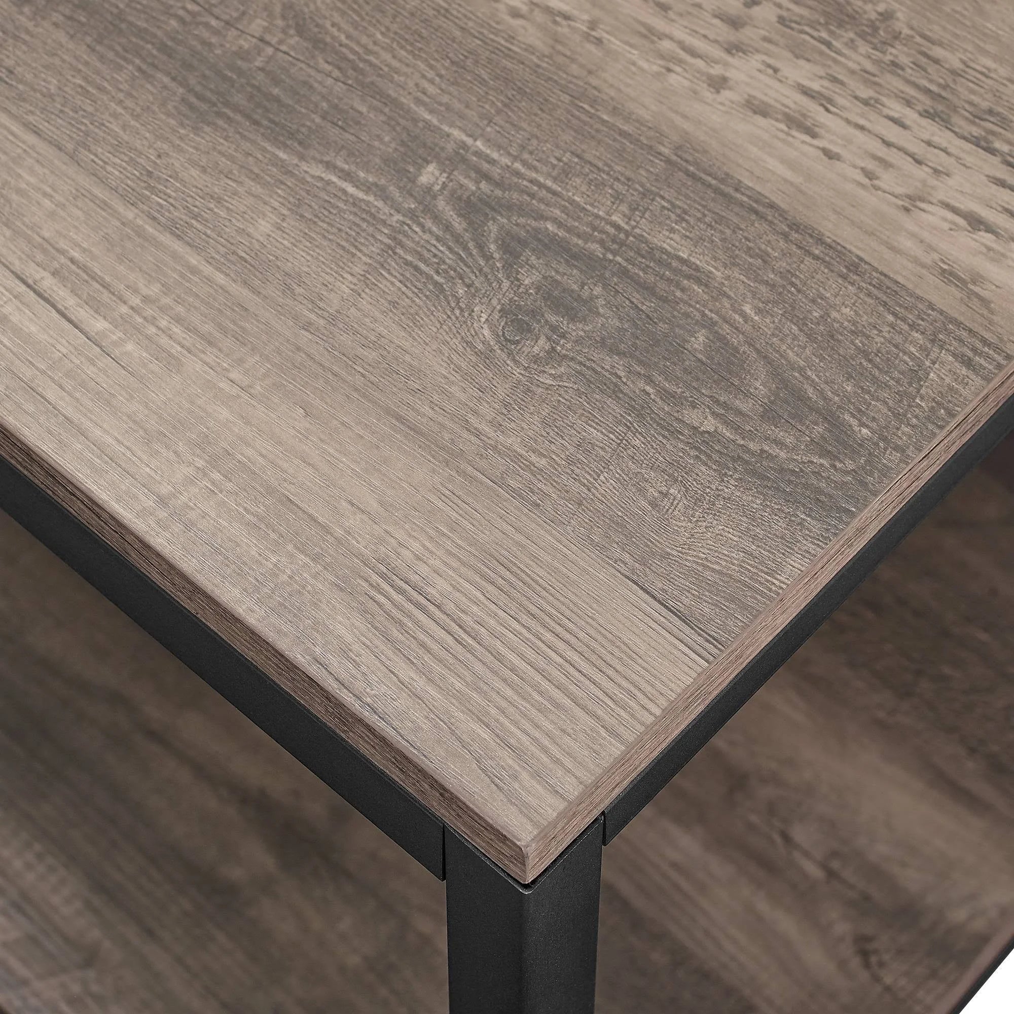 Industrial Metal and Wood Hall Tree Gray Wash E692