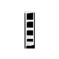 White Solid Wood Corner Bookcase M171863