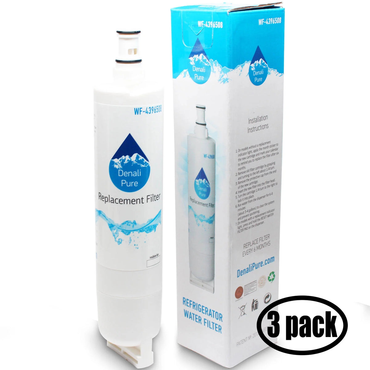 3-Pack Replacement Refrigerator Water Filter Cartridge C613