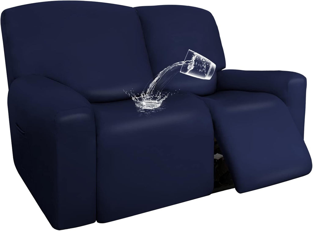 Greyish Green 6 Piece Stretch Recliner Loveseat Slipcovers T323