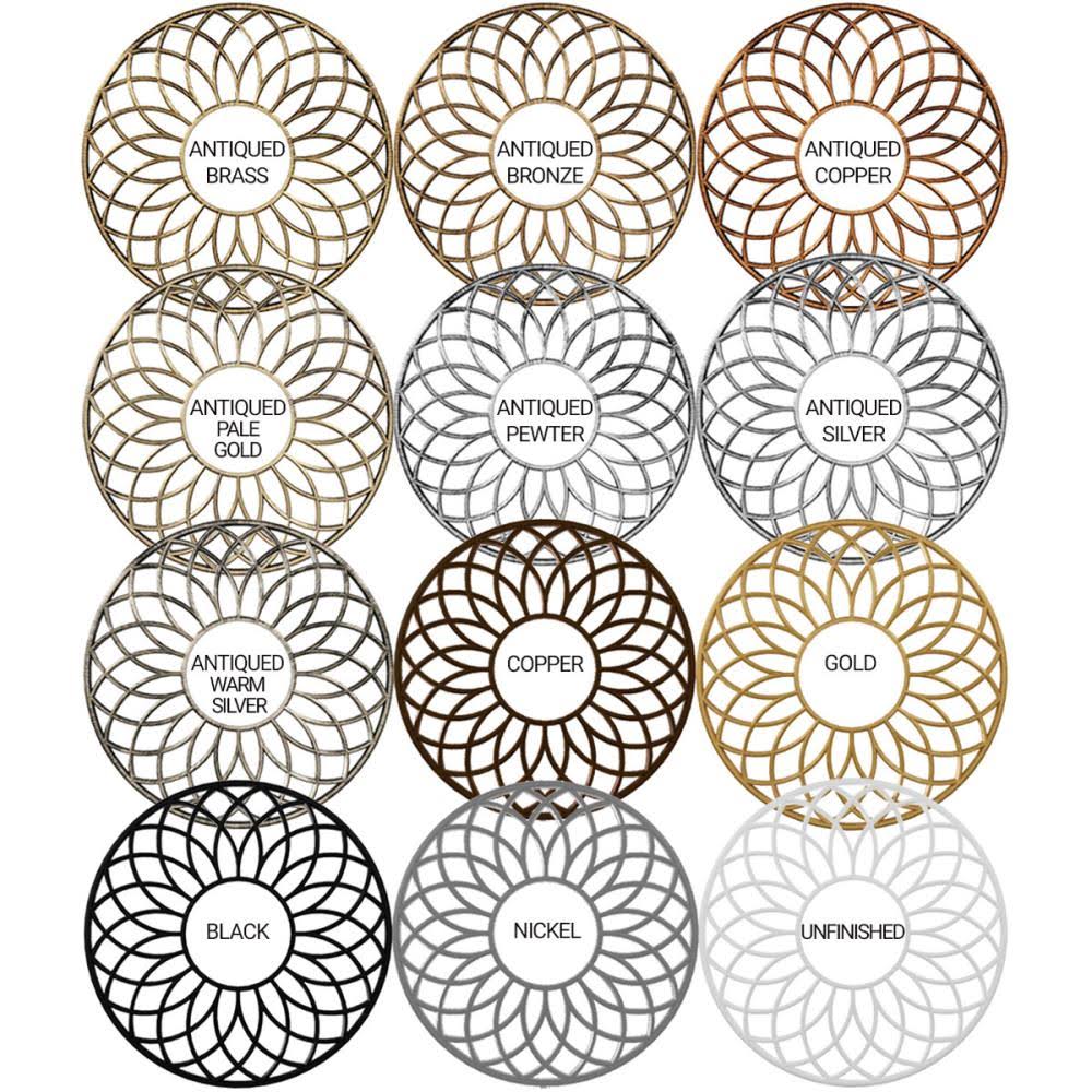 40x22OD x 17 1/8x22ID x 1x22P PVC Pierced Ceiling Medallion G9798