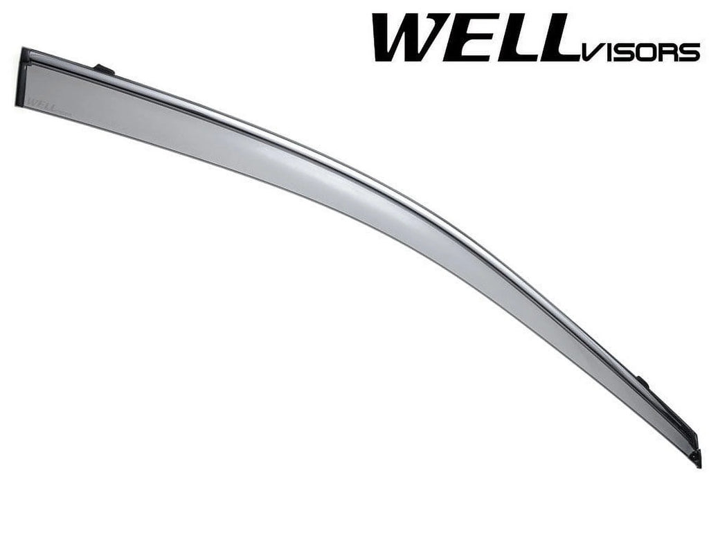 Side Window Visors Rain Guards with Chrome Trim S5136
