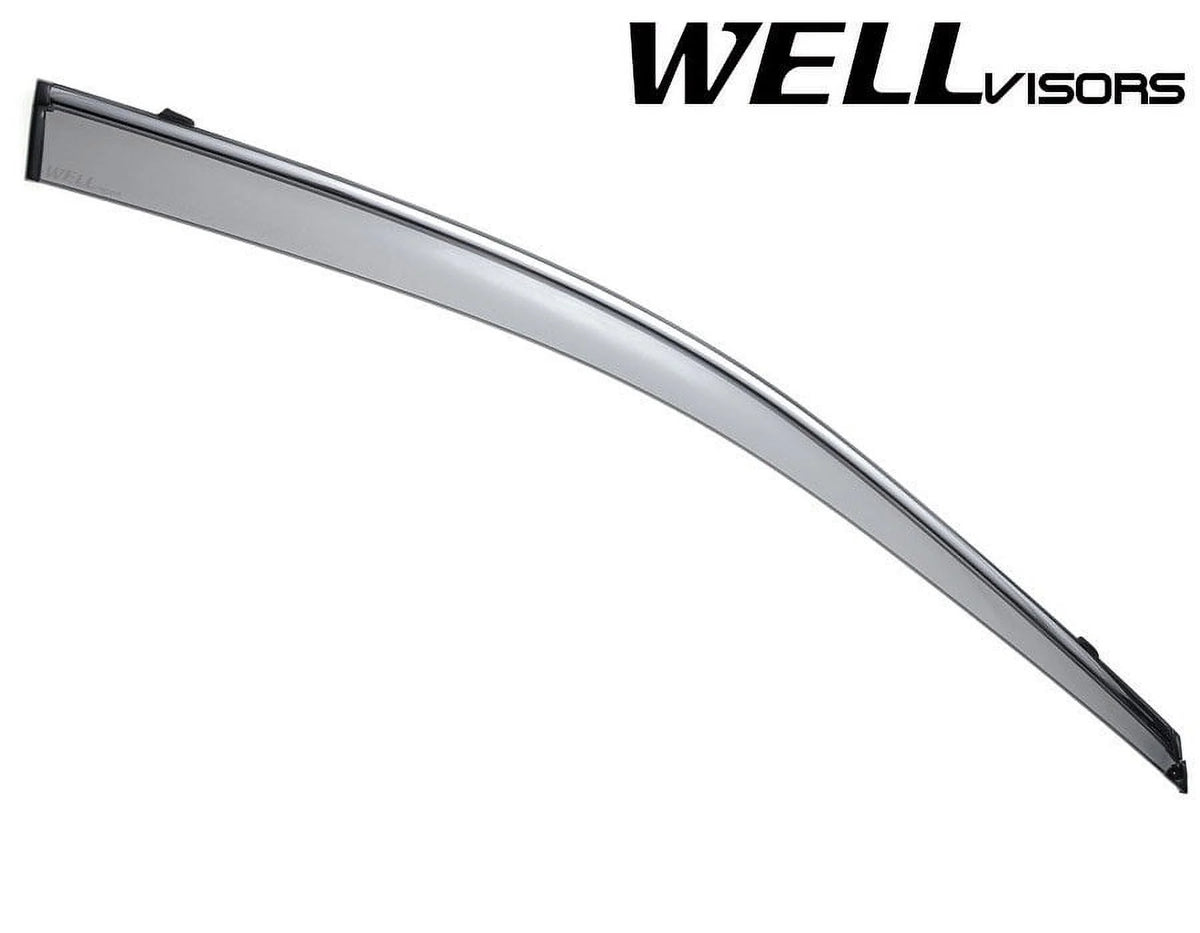 Side Window Visors Rain Guards with Chrome Trim S5136