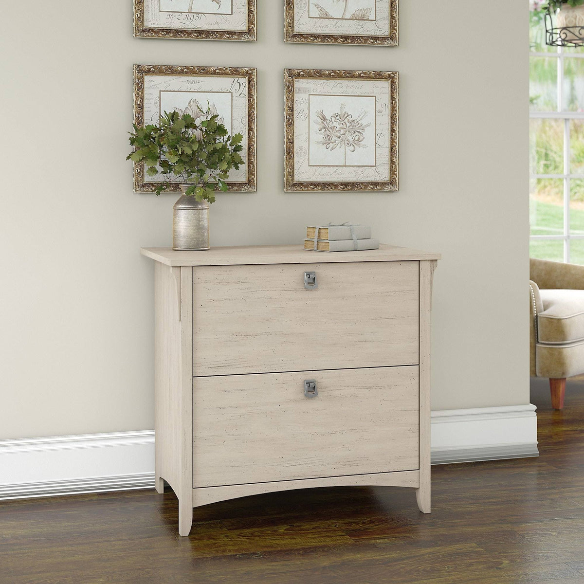 Antique White Lateral File Cabinet F5346