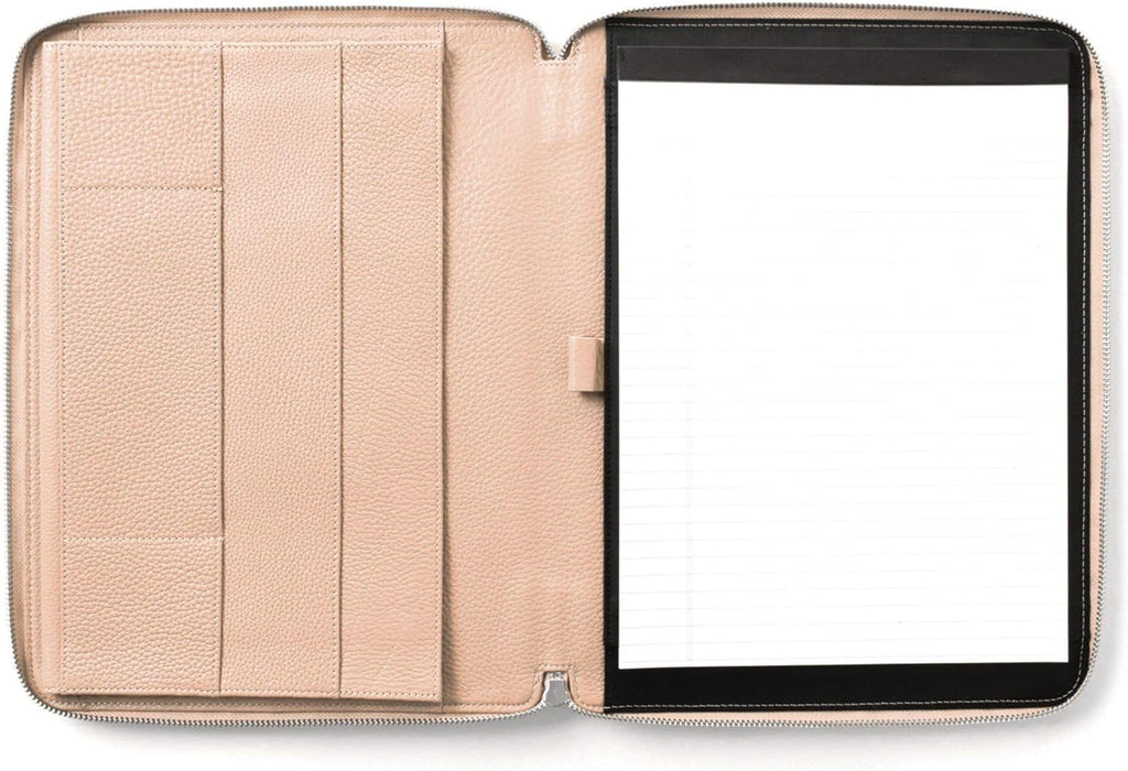 Cognac Zippered Portfolio with Interior Tablet Pocket U2491