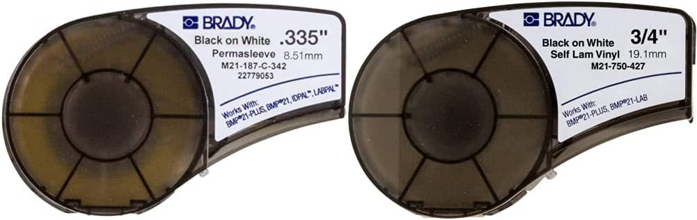 Black on Yellow Heat Shrink Tubing, .335" Width, 7' Length, Pack of 2 Z751