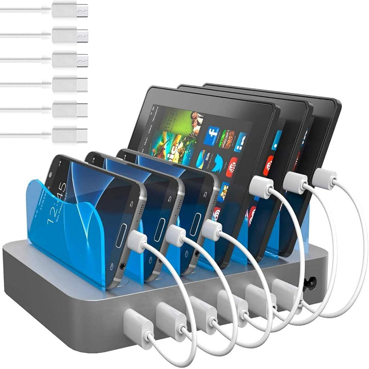 2 Pack USB Charging Station for Cell Phones Tablets T389