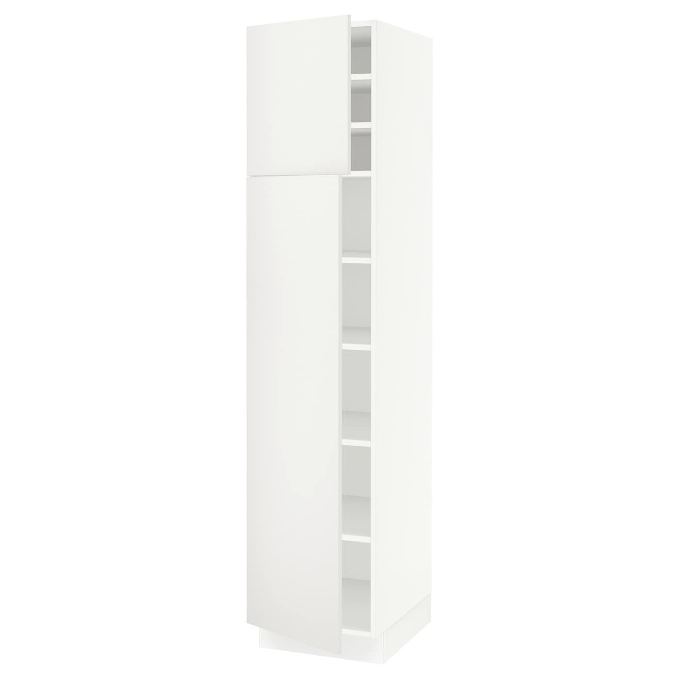 White 18x24x80 High Cabinet with shelves and 2 Doors I9045