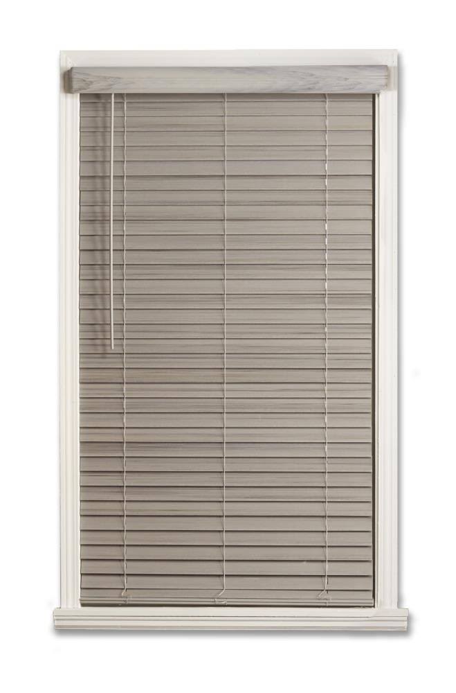 Driftwood Gray Faux Wood Cordless Room Darkening Horizontal Blind G3903