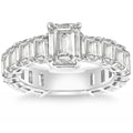 Emerald Cut Diamond Engagement Ring 14k Gold Lab Grown T4576