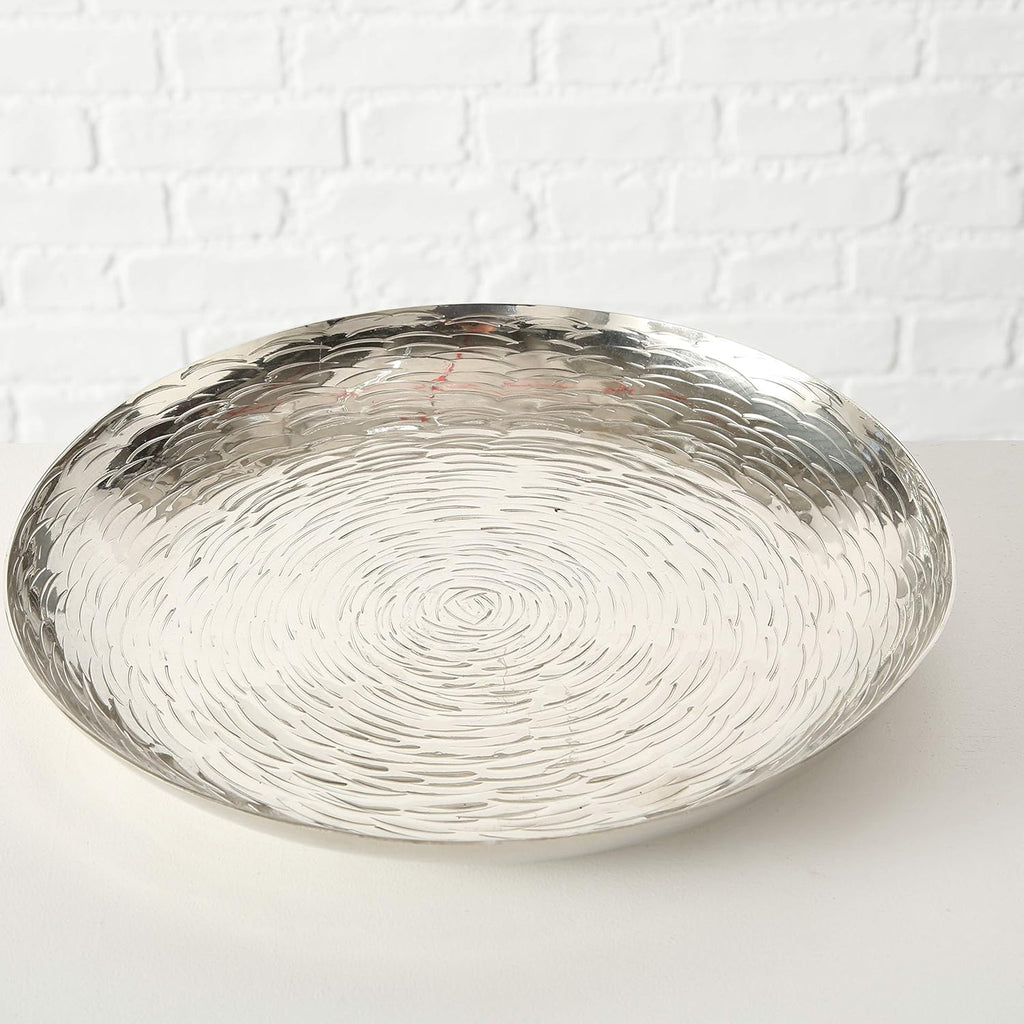 Silver Vanity Trays, Set of 3, Hand Cast Aluminum T3031