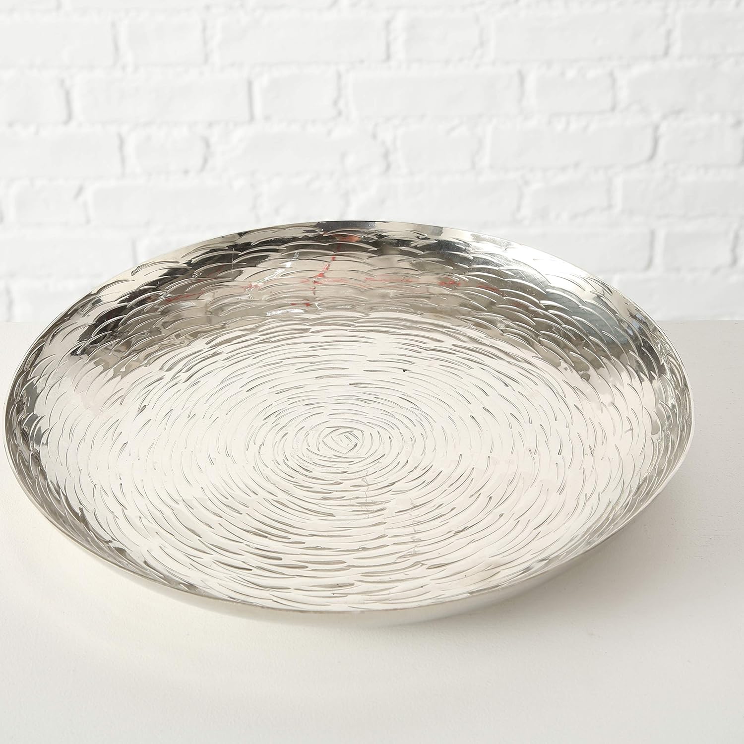 Silver Vanity Trays, Set of 3, Hand Cast Aluminum T3031