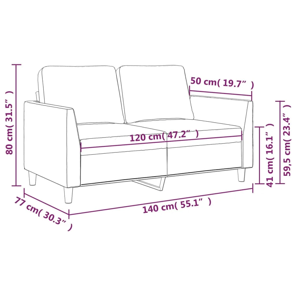 Black Faux Leather 2-Seater Sofa X360894