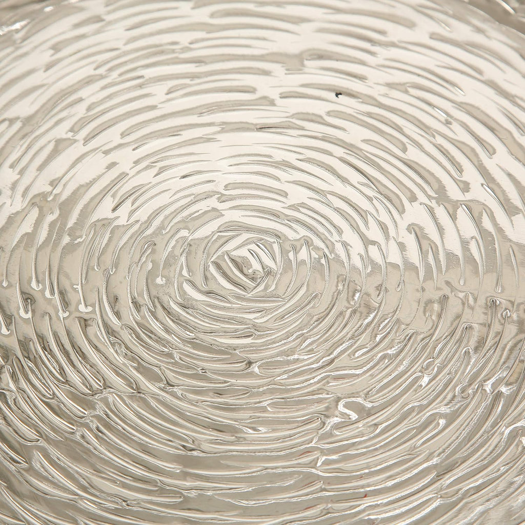 Silver Vanity Trays, Set of 3, Hand Cast Aluminum T3031