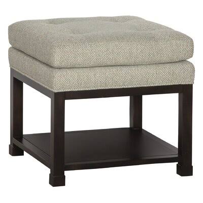 Granite/Almond Buff Tufted Square Ottoman with Storage R412