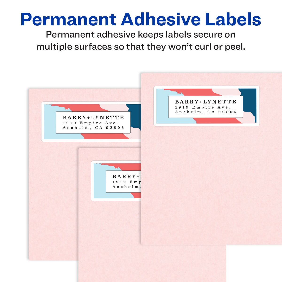 Easy Peel Return Address Labels, Permanent Adhesive, 1/2" x 1-3/4", 8,000 Labels S3893
