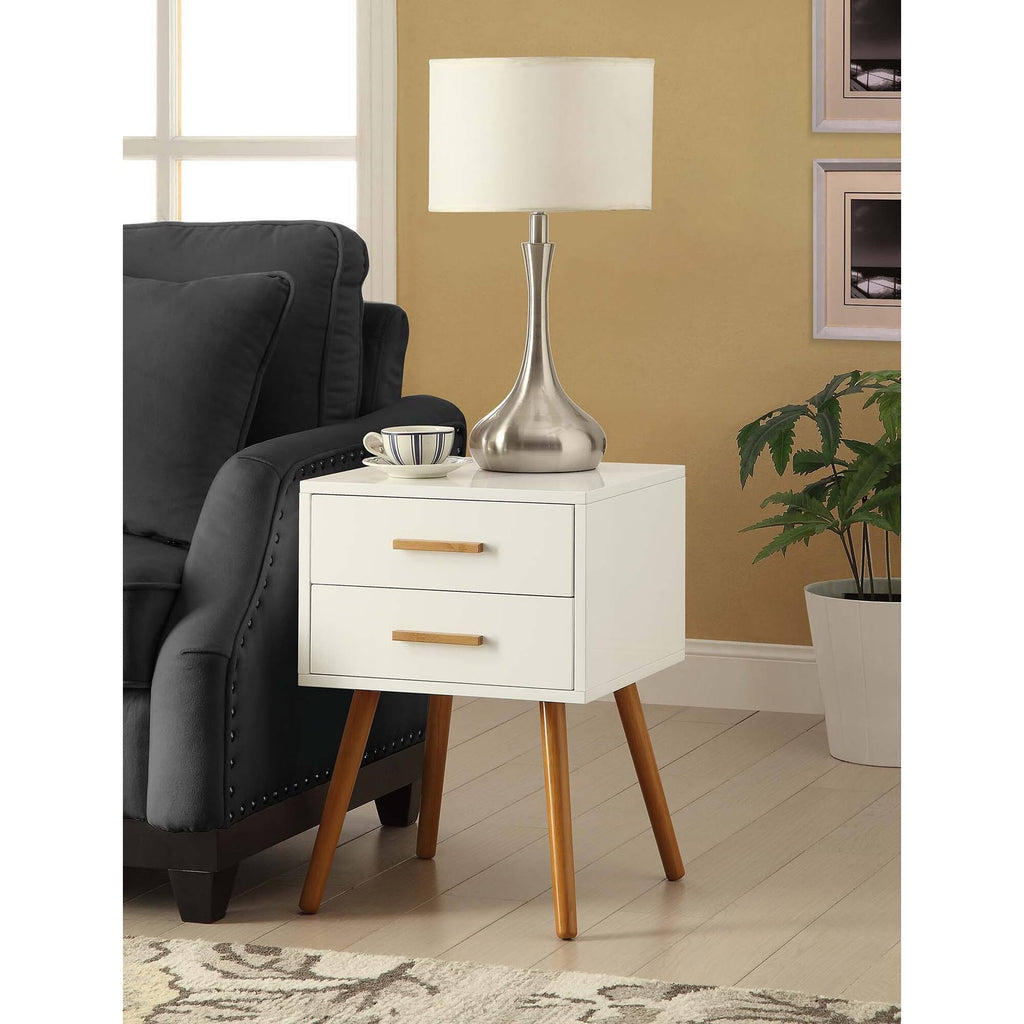 Blue 2-Drawer End Table M800021