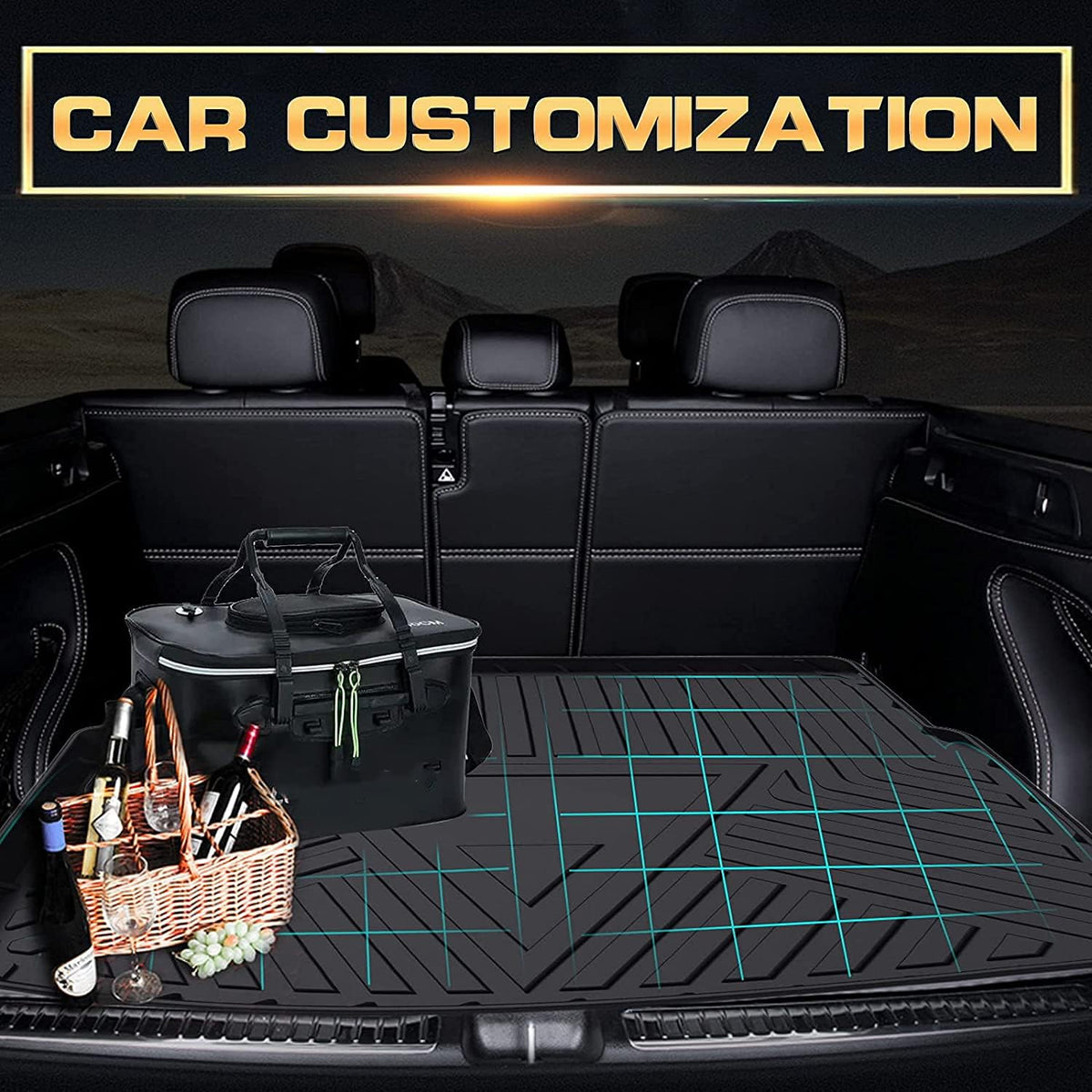 Black Pack of 2 Cargo Mat Liner Trunk Liner P567