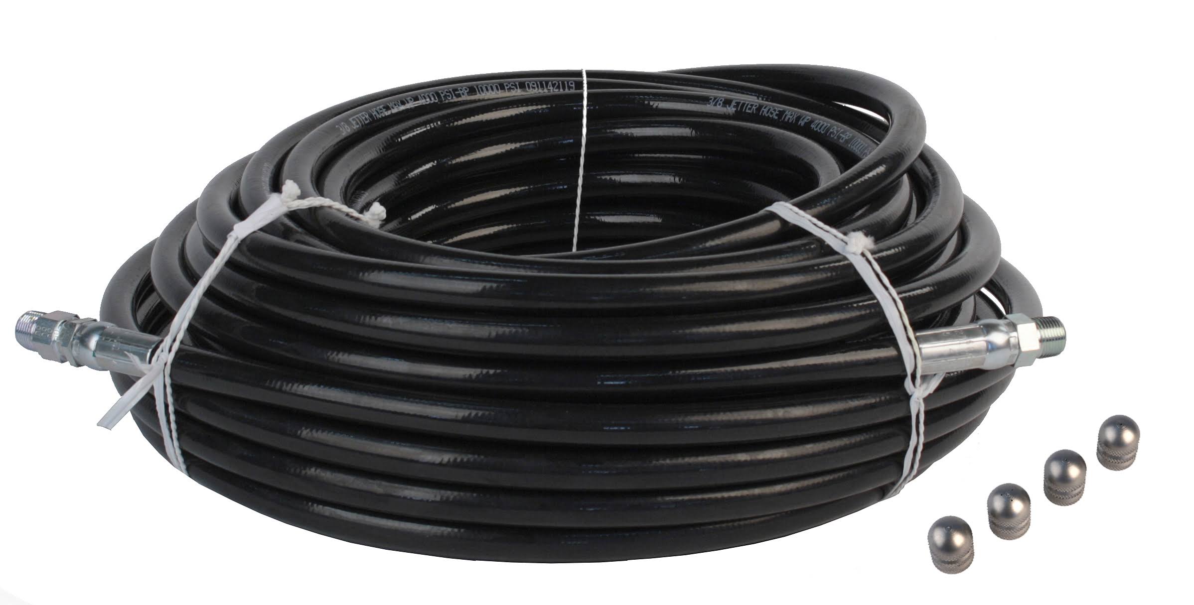 Sewer Jetter Hose 4800 PSI with 4 Nozzles O431