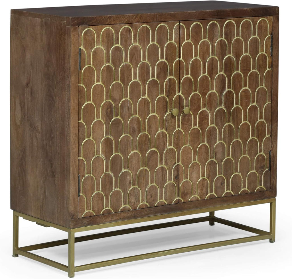 Walnut 2 Door Wooden Cabinet N996810