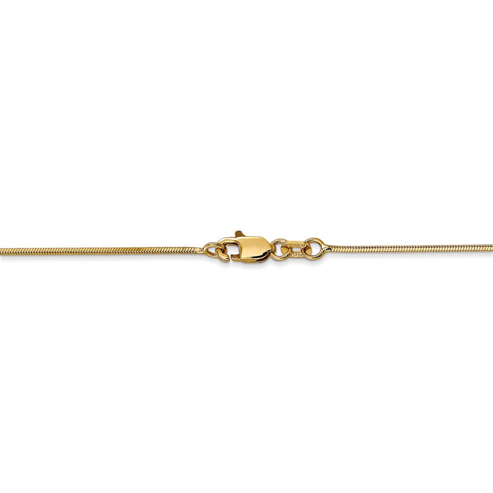 14kt Yellow Gold 1.0mm Octagonal Snake Chain 18 inch Lobster Clasp W80933