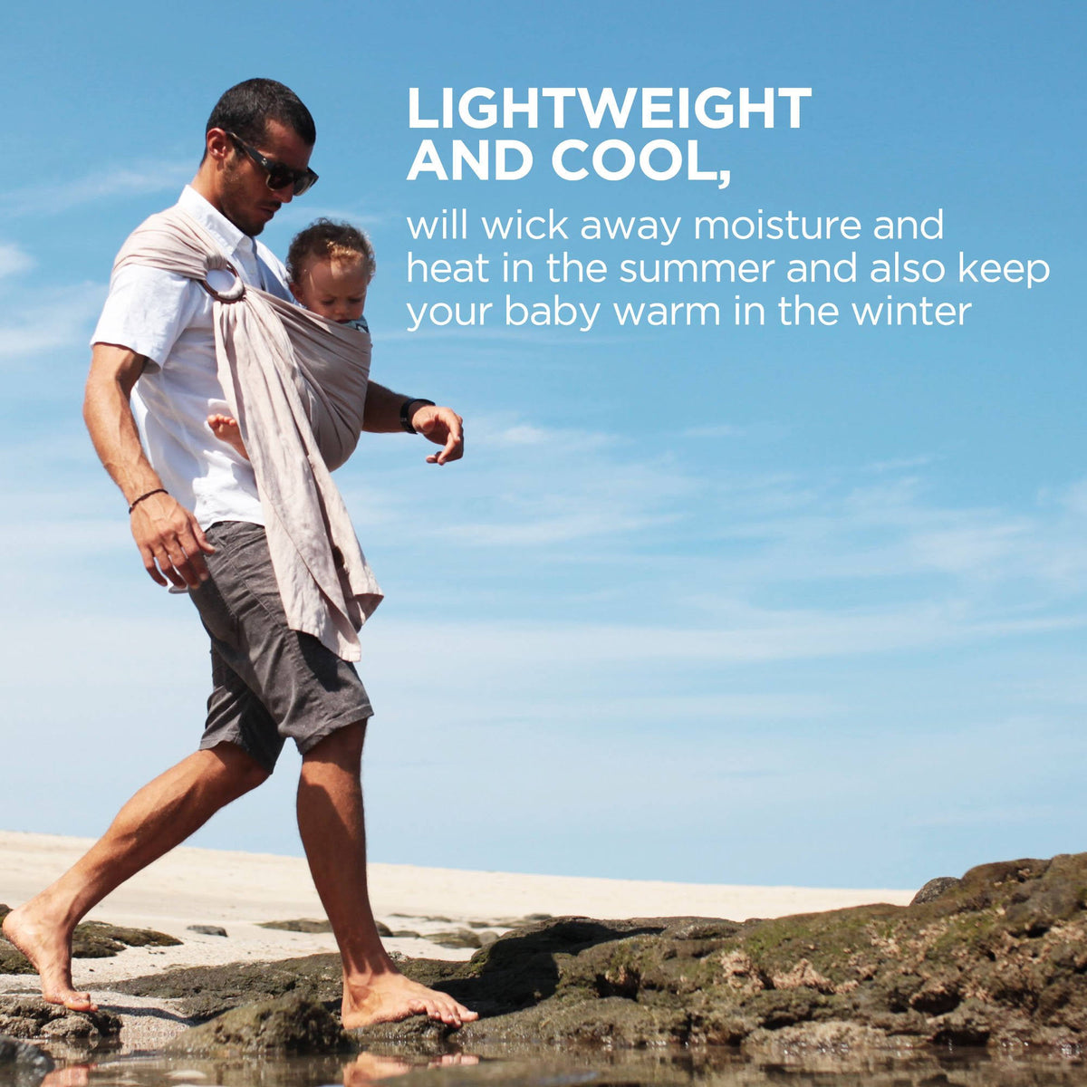 Baby Carrier Bamboo and Linen Fabric Wrap S67132