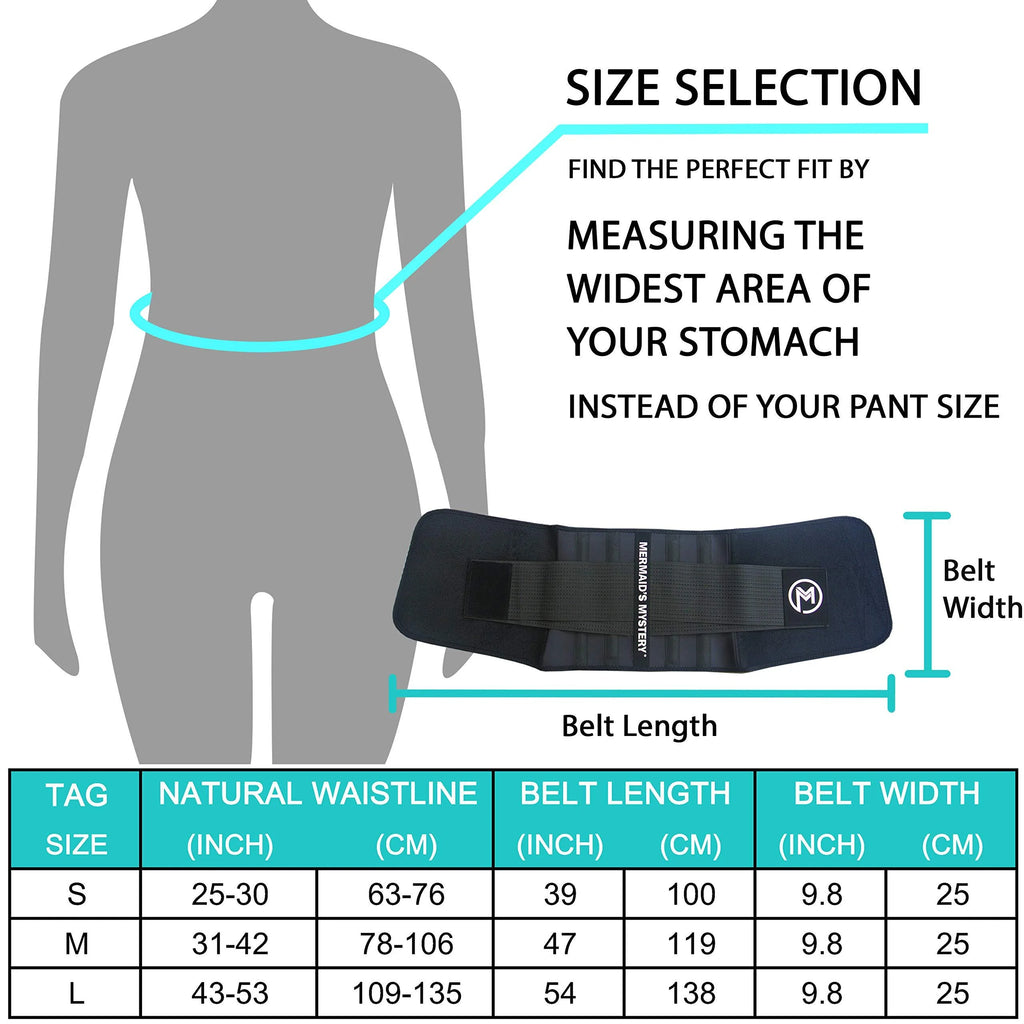 Black Neoprene Waist Trimmer Belt Z320