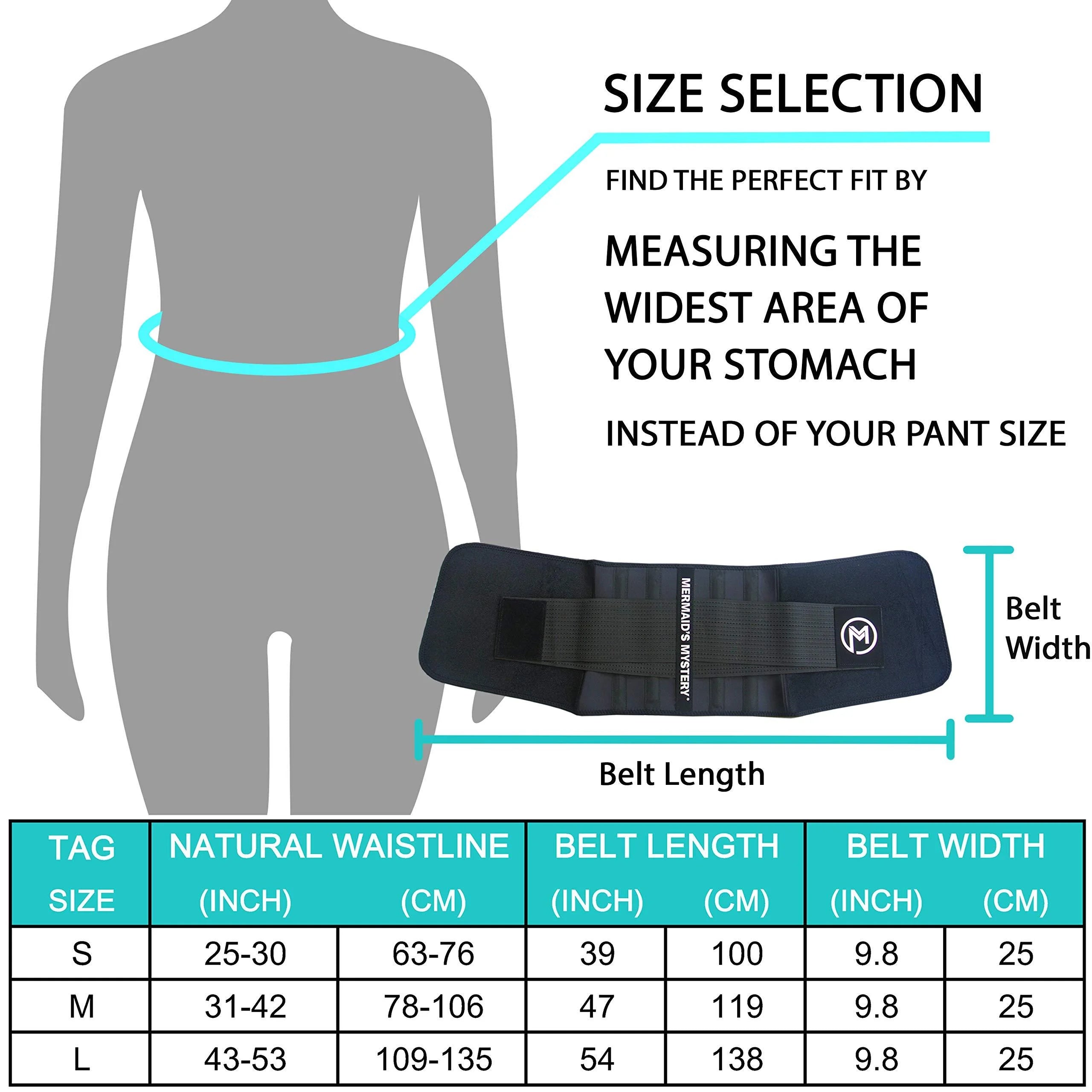 Black Neoprene Waist Trimmer Belt Z320