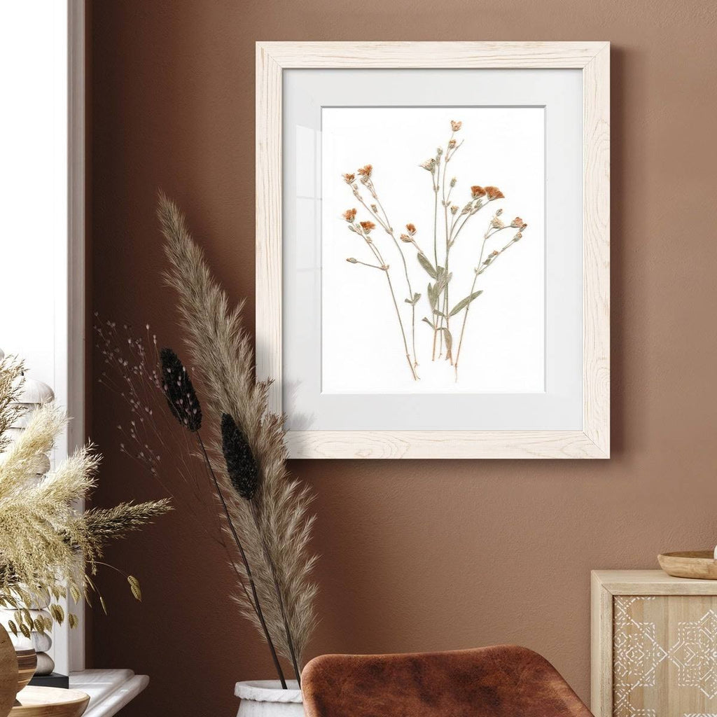 White Framed Print U735