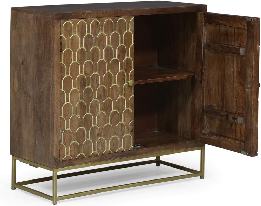 Walnut 2 Door Wooden Cabinet N996810