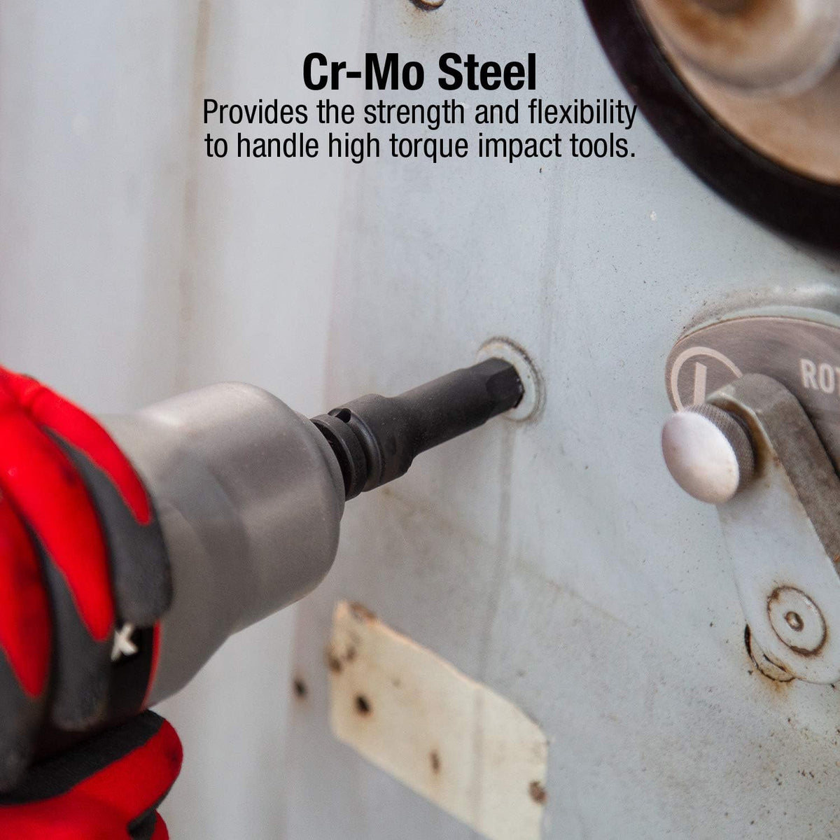 3/4 Inch Drive Impact Hex Driver Set, 5-Piece, Metric, 14mm-24mm, Cr-Mo Steel Q181